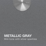 Blanco Precis 23" Undermount Granite Composite Kitchen Sink, Silgranit, Metallic Gray, 522413