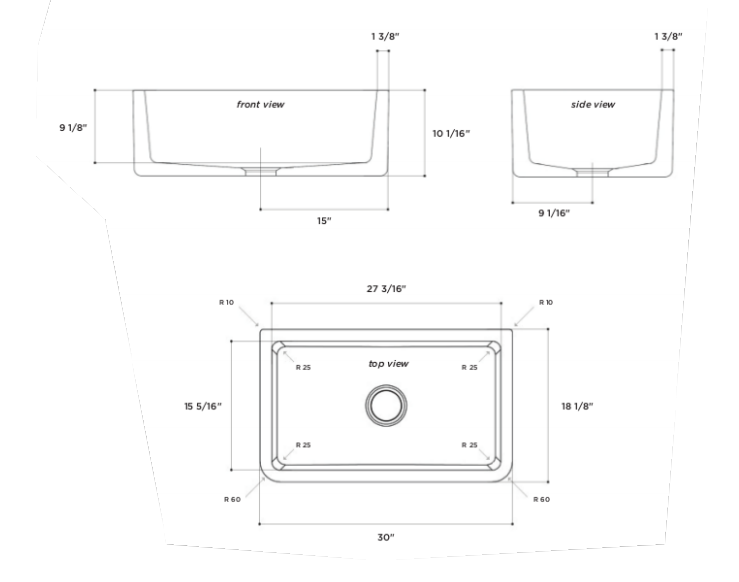 Latoscana 30" Fireclay Single Bowl Farmhouse Apron Sink, White, LFS3018W - The Sink Boutique