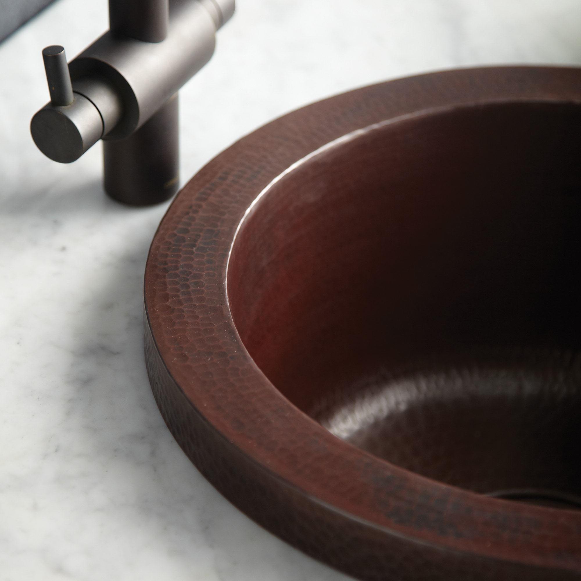 Native Trails Mojito 16" Copper Bar/Prep Sink, Antique Copper, CPS216