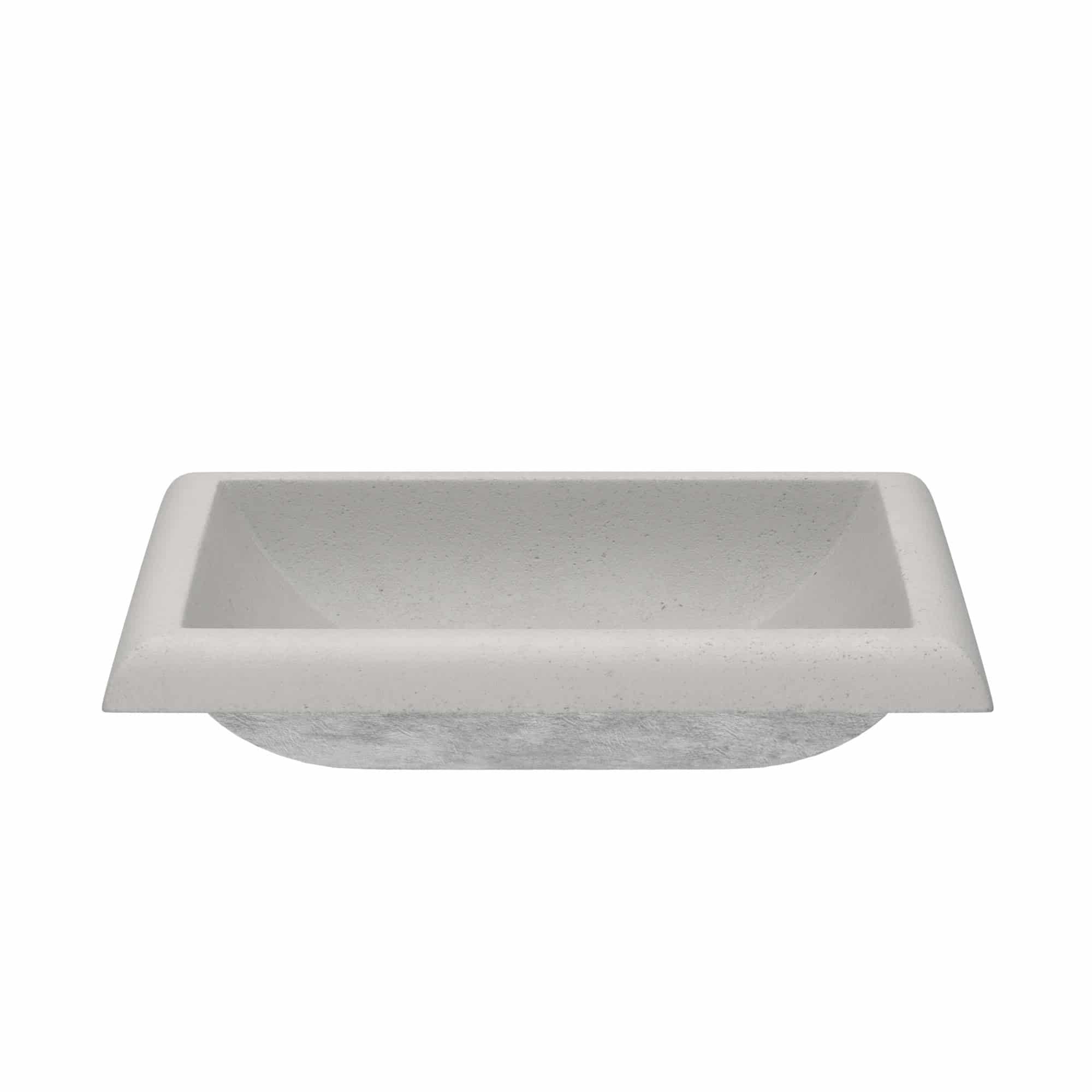 Native Trails Montecito 22" Rectangle NativeStone Concrete Bathroom Sink, Ash, NSL2216-A