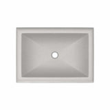 Native Trails Montecito 22" Rectangle NativeStone Concrete Bathroom Sink, Ash, NSL2216-A