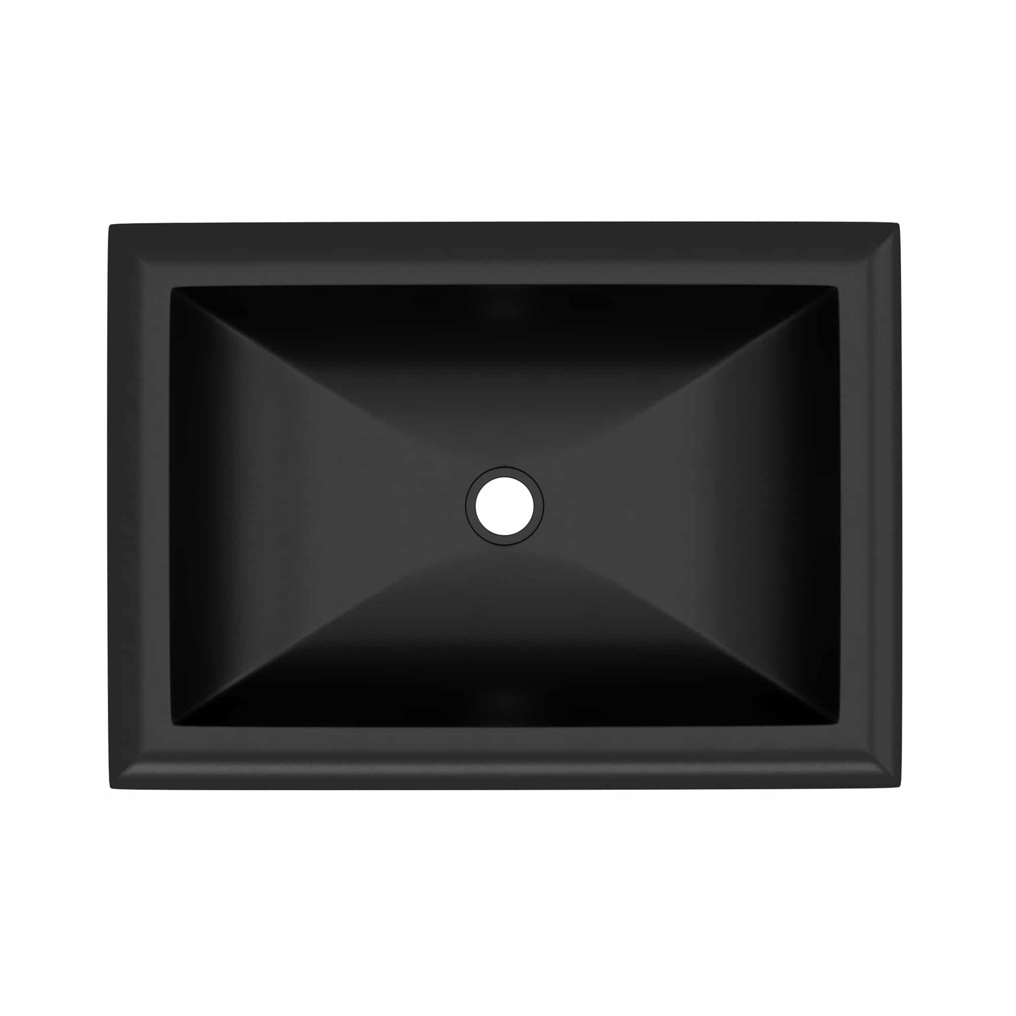 Native Trails Montecito 21.5" x 15.5" Rectangle Drop In NativeStone Concrete ADA Bathroom Sink, Charcoal, NSL2216-C