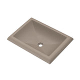 Native Trails Montecito 22" Rectangle NativeStone Concrete Bathroom Sink, Earth, NSL2216-E