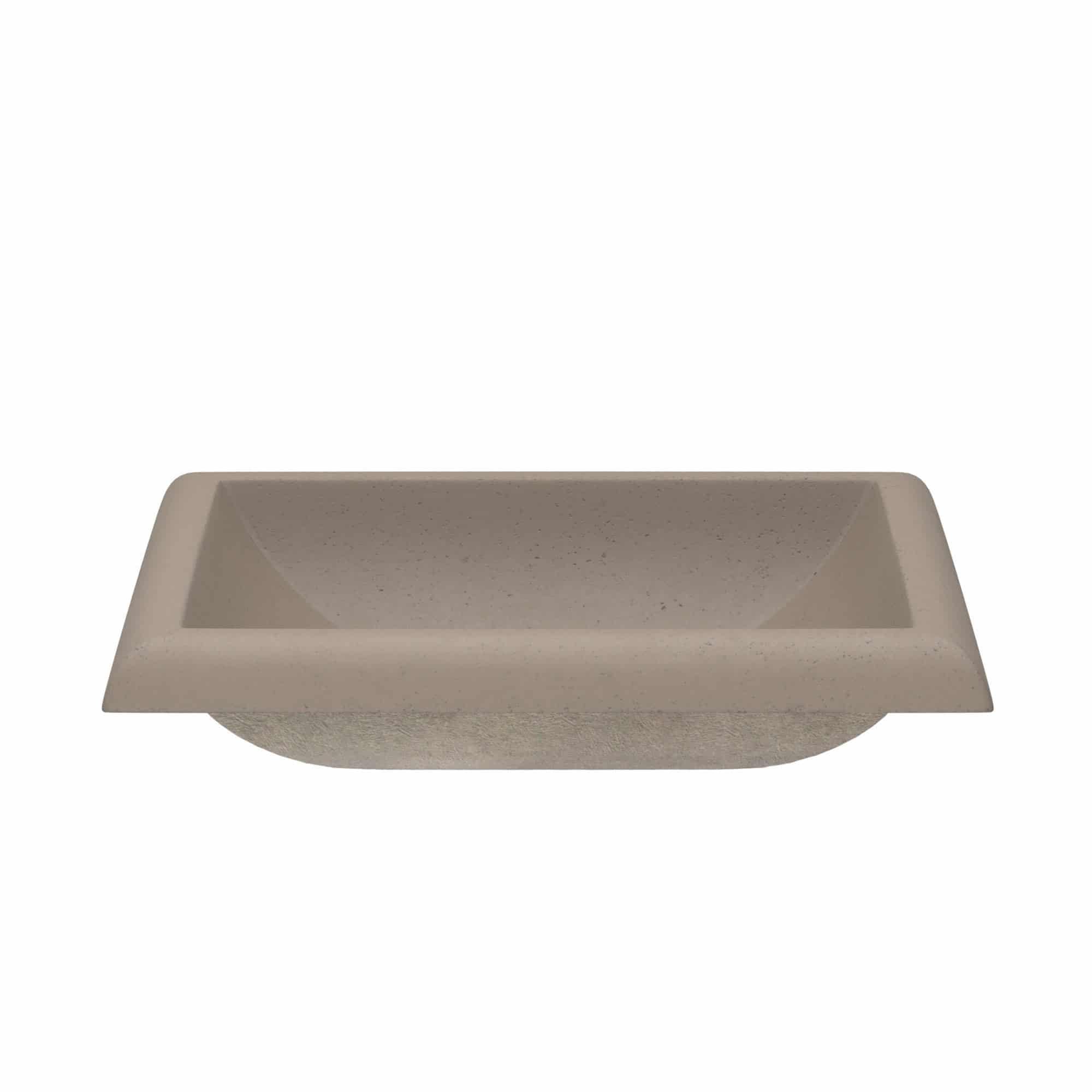 Native Trails Montecito 22" Rectangle NativeStone Concrete Bathroom Sink, Earth, NSL2216-E