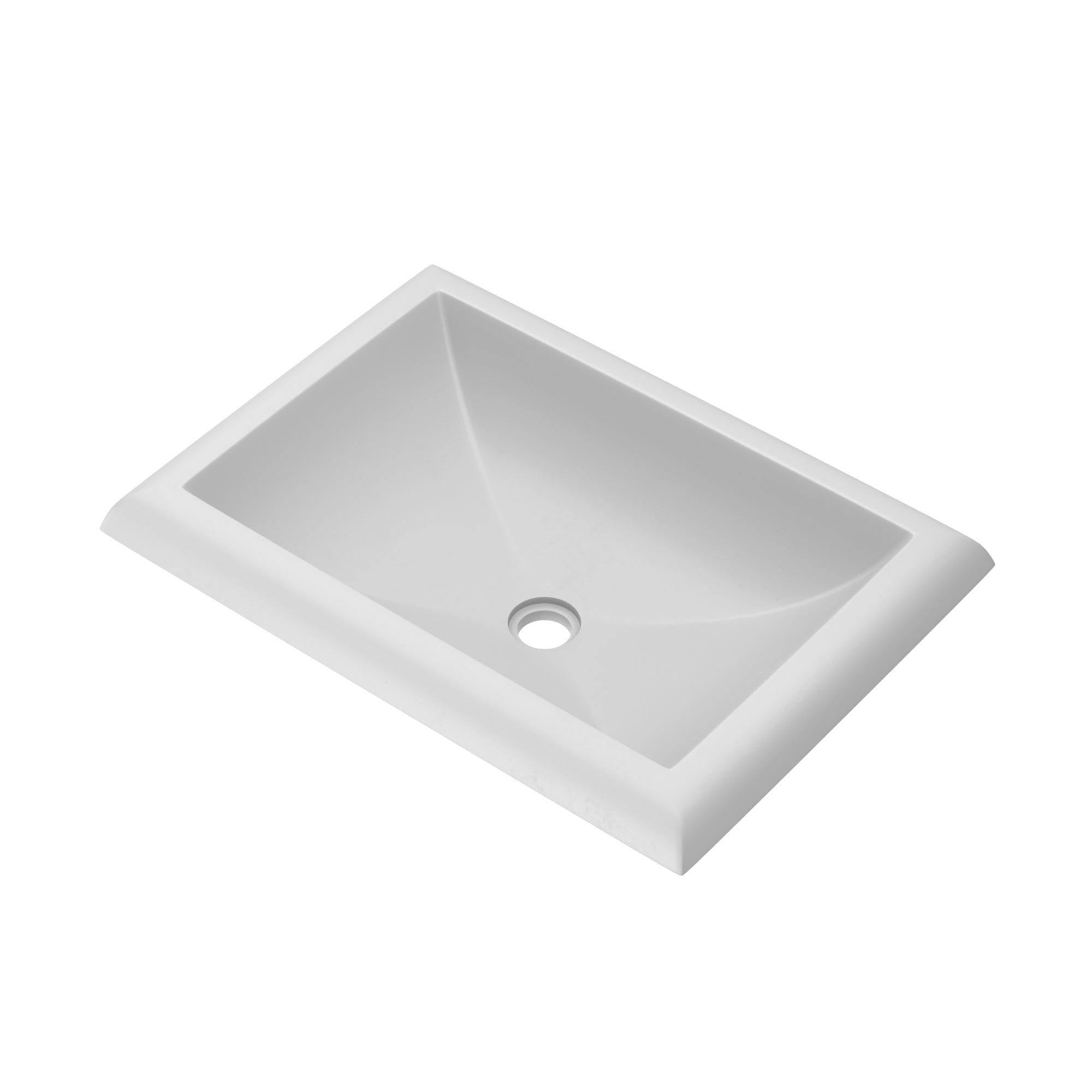 Native Trails Montecito 22" Rectangle NativeStone Concrete Bathroom Sink, Pearl, NSL2216-P