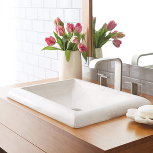 Alternate Image for Native Trails Montecito 22" Rectangle NativeStone Concrete Bathroom Sink, Pearl, NSL2216-P