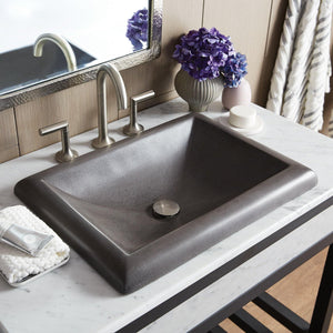 Alternate Image for Native Trails Montecito 22" Rectangle NativeStone Concrete Bathroom Sink, Slate, NSL2216-S