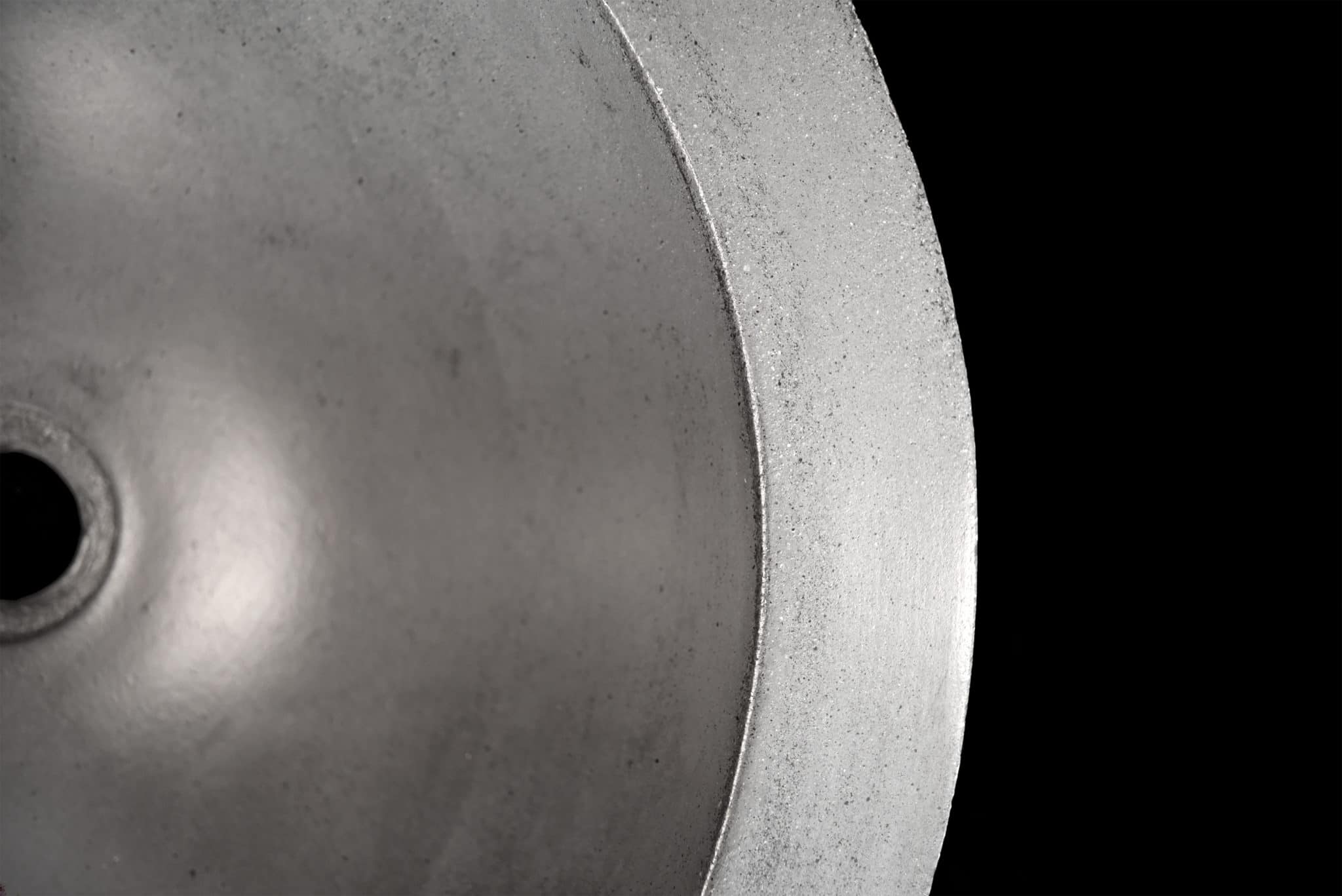 Native Trails Morro 17" Round NativeStone Concrete Bathroom Sink, Ash, NSL1705-A