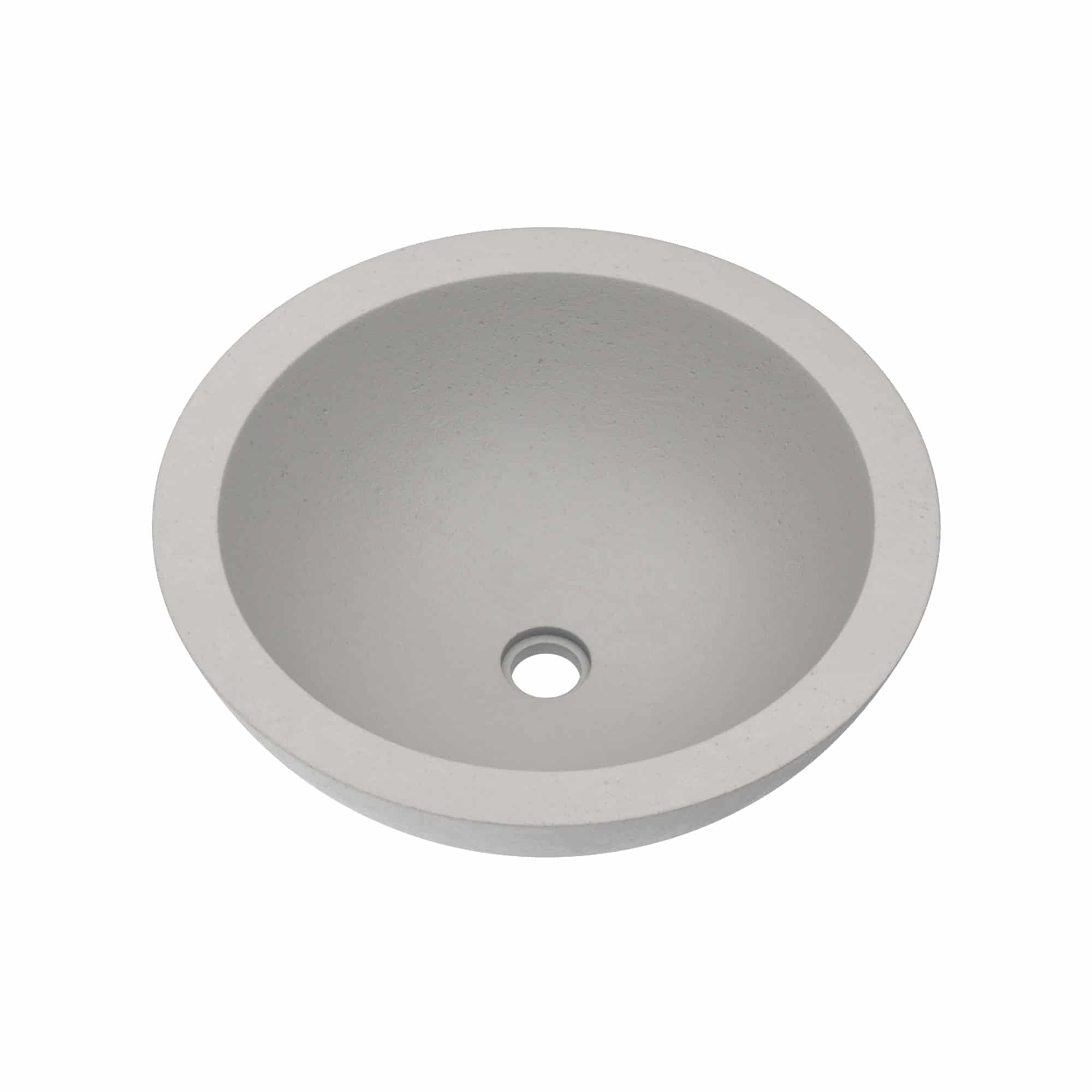 Native Trails Morro 17" Round NativeStone Concrete Bathroom Sink, Ash, NSL1705-A