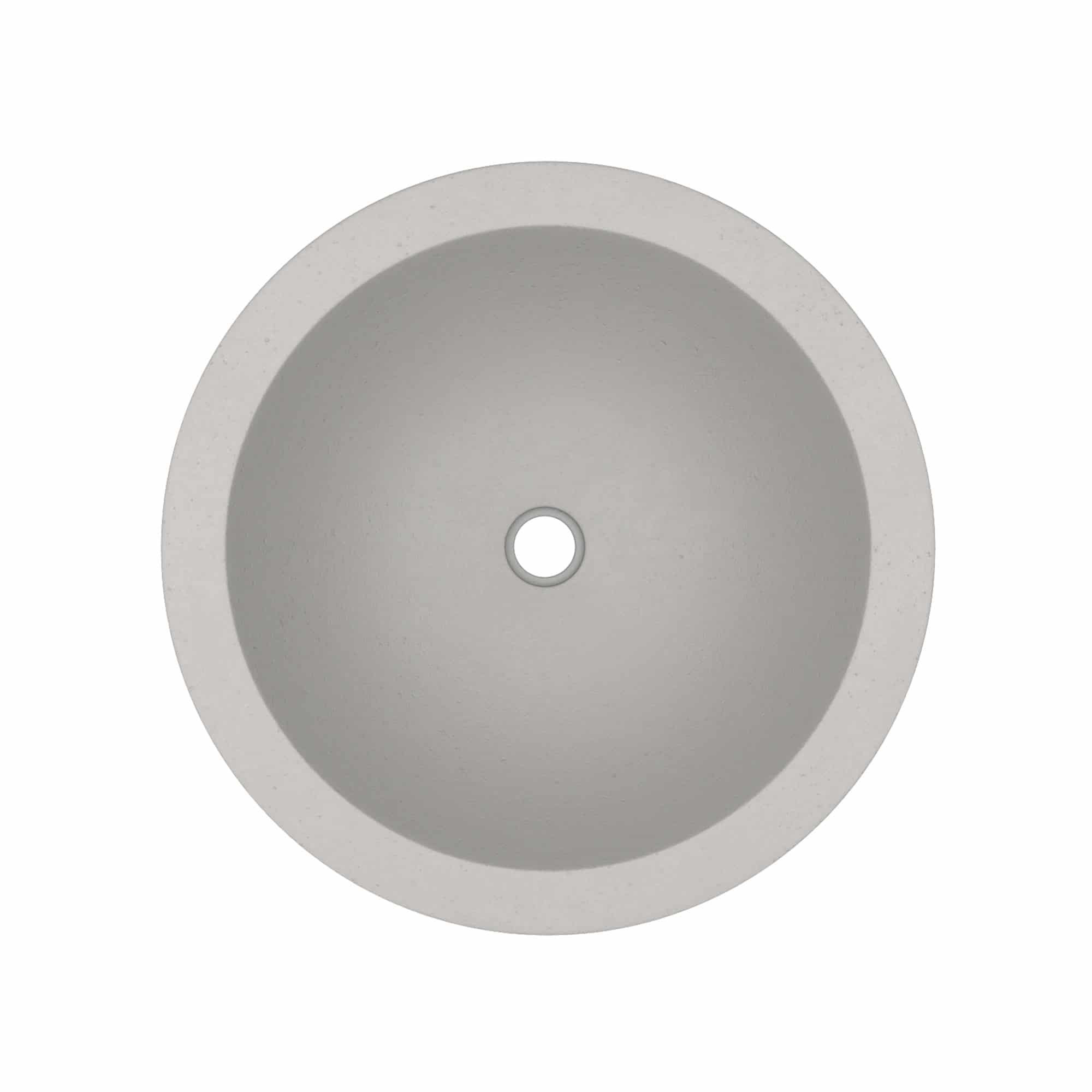 Native Trails Morro 17" Round NativeStone Concrete Bathroom Sink, Ash, NSL1705-A