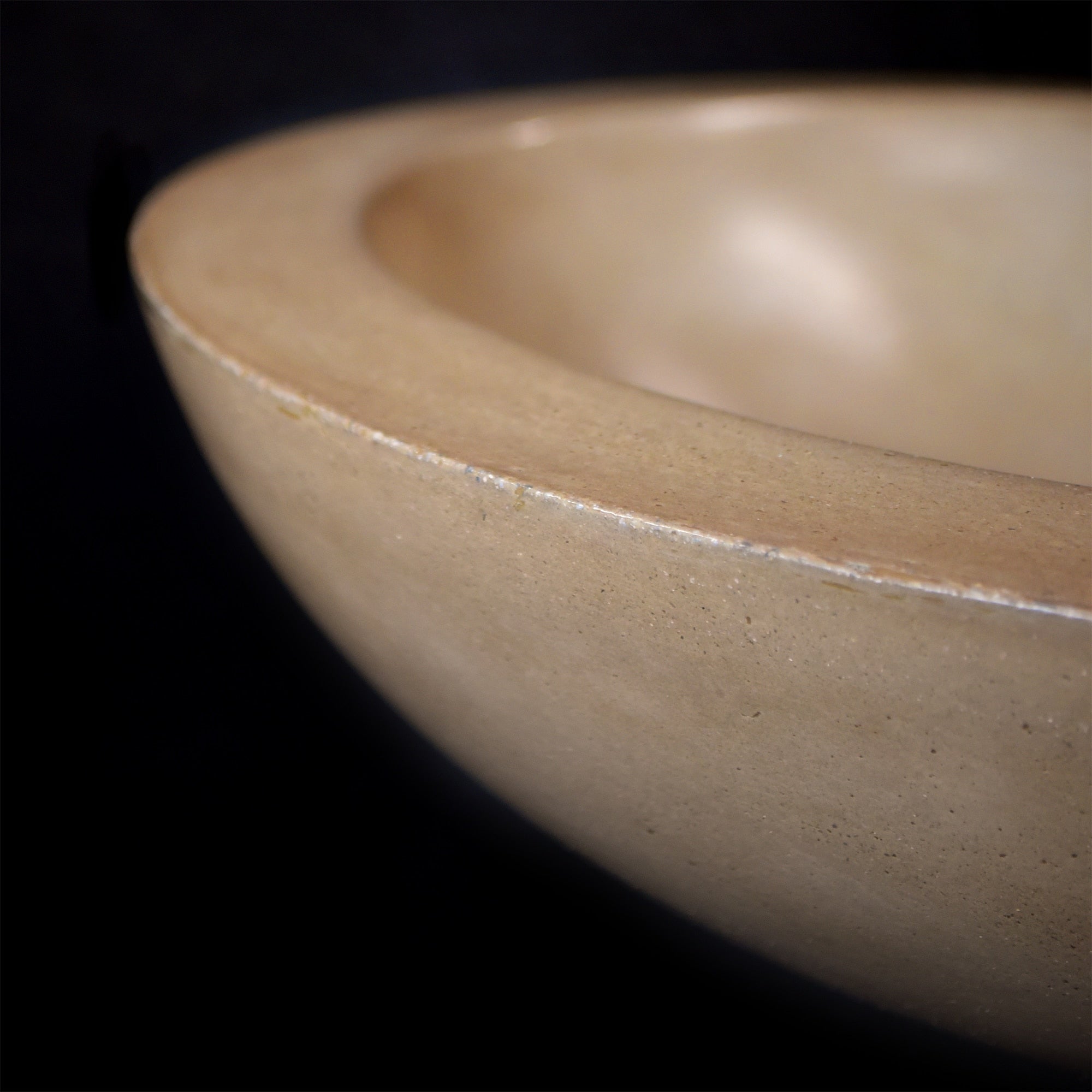 Native Trails Morro 17" Round NativeStone Concrete Bathroom Sink, Earth, NSL1705-E