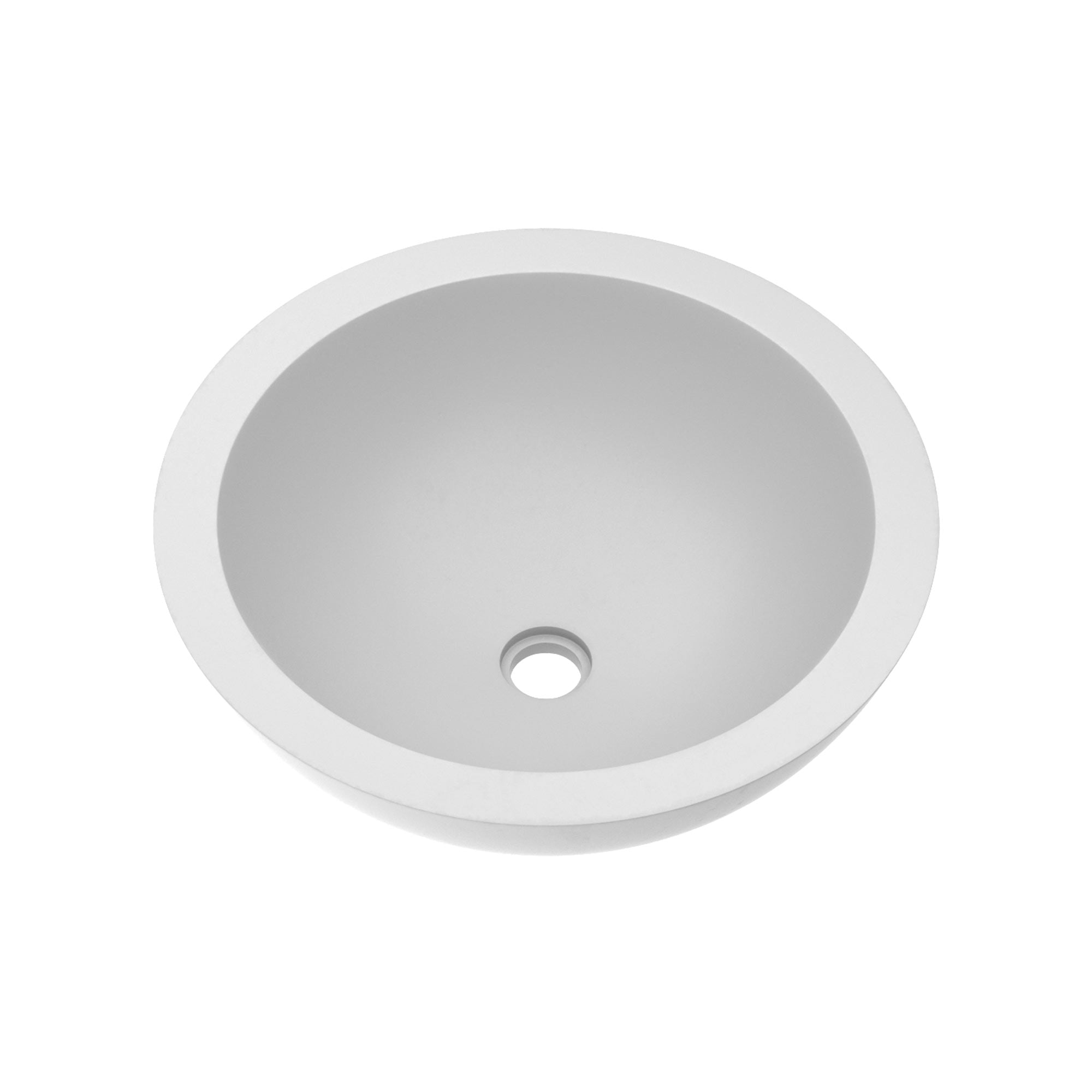 Native Trails Morro 17" Round NativeStone Concrete Bathroom Sink, Pearl, NSL1705-P