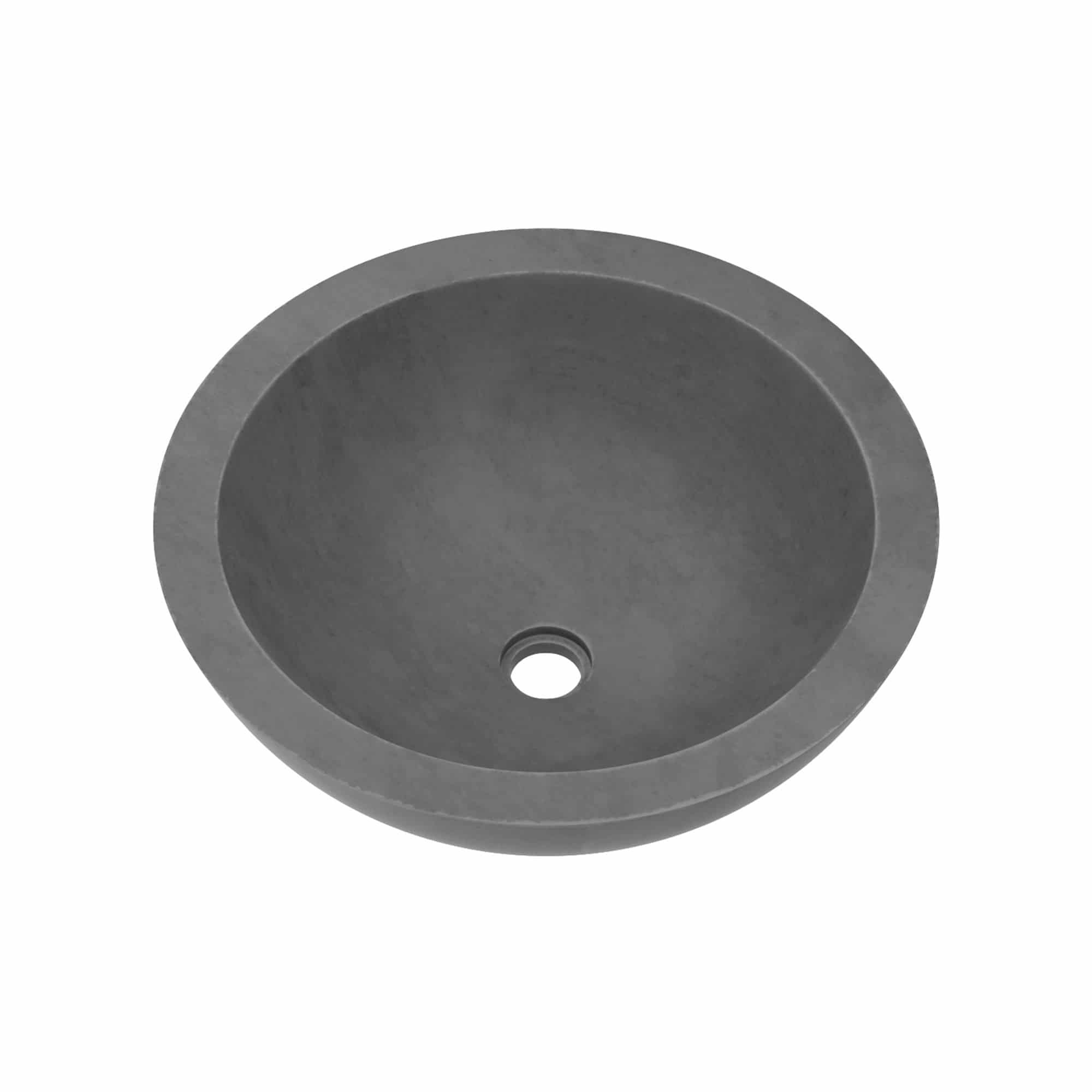 Native Trails Morro 17" Round NativeStone Concrete Bathroom Sink, Slate, NSL1705-S