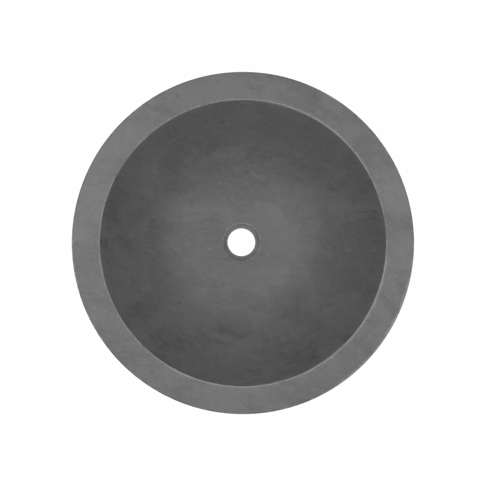 Native Trails Morro 17" Round NativeStone Concrete Bathroom Sink, Slate, NSL1705-S