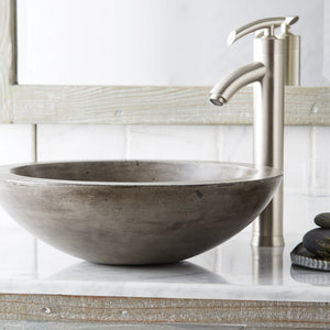 Alternate Image for Native Trails Morro 17" Round NativeStone Concrete Bathroom Sink, Ash, NSL1705-A