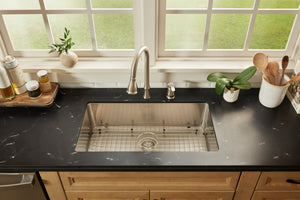 Alternate Image for Karran 31" Undermount Stainless Steel Kitchen Sink with Accessories, 18 Gauge, NC-440-PK1