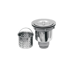 Alternate Image for Whitehaus 3 1/2" Basket Strainer with Deep Removable Basket, NRNW35A-SS