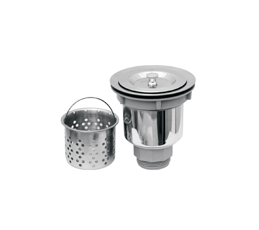 Whitehaus NRNW35A-SS 3 1/2" Basket strainer with deep removable basket
