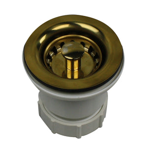 Alternate Image for Nantucket Sinks 2.75 inch Junior Duo Bar Sink Drain In Polished Brass NS-403PB