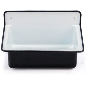 Alternate Image for Nantucket Sinks Anchor 20" Wallmount Iron Utility Sink with Accessories, Black/White, NS-ACBS20-BLKW