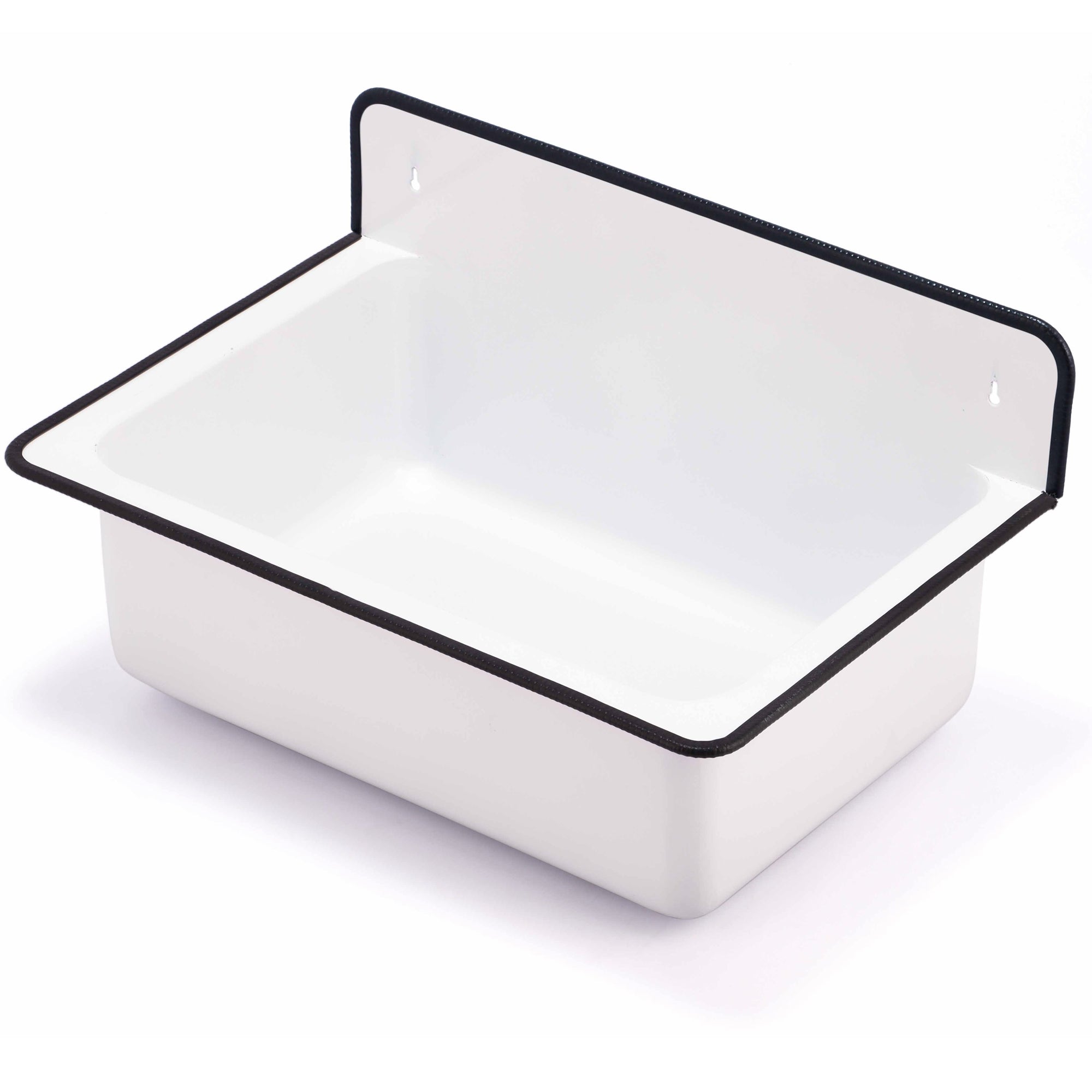 Nantucket Sinks Anchor 20" Wallmount Iron Utility Sink with Accessories, White/White, NS-ACBS20-WW