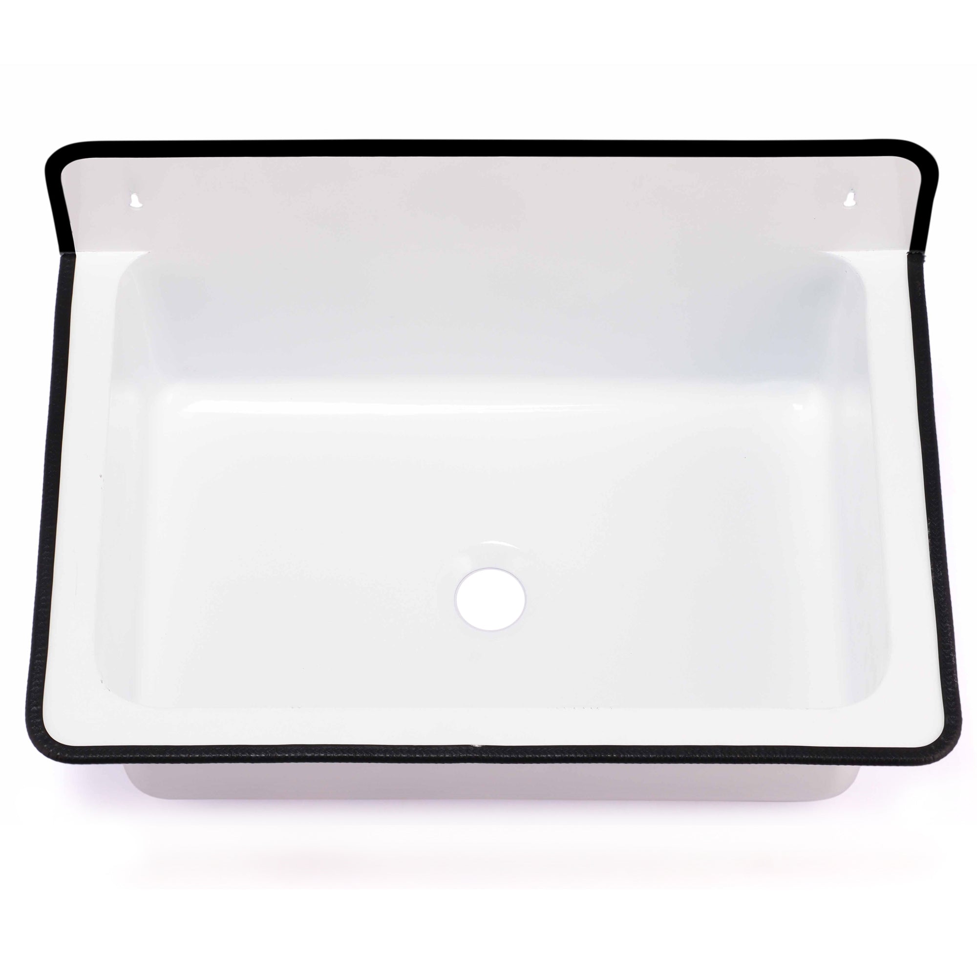 Nantucket Sinks Anchor 20" Wallmount Iron Utility Sink with Accessories, White/White, NS-ACBS20-WW