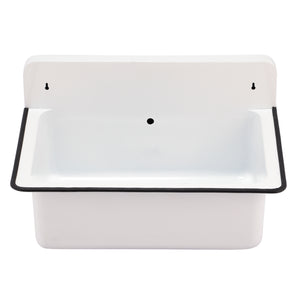 Alternate Image for Nantucket Sinks Anchor 19.5" x 14" Irregular Wallmount Iron Bathroom Sink with Accessories, White/White, NS-ACBS20OF-WW