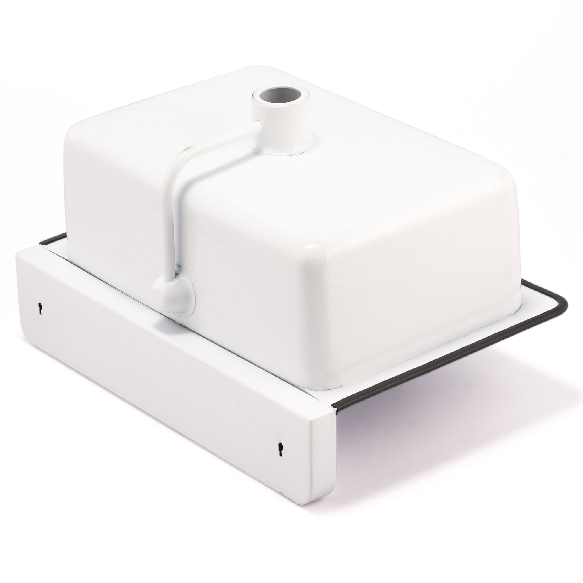 Nantucket Sinks Anchor 19.5" x 14" Irregular Wallmount Iron Bathroom Sink with Accessories, White/White, NS-ACBS20OF-WW