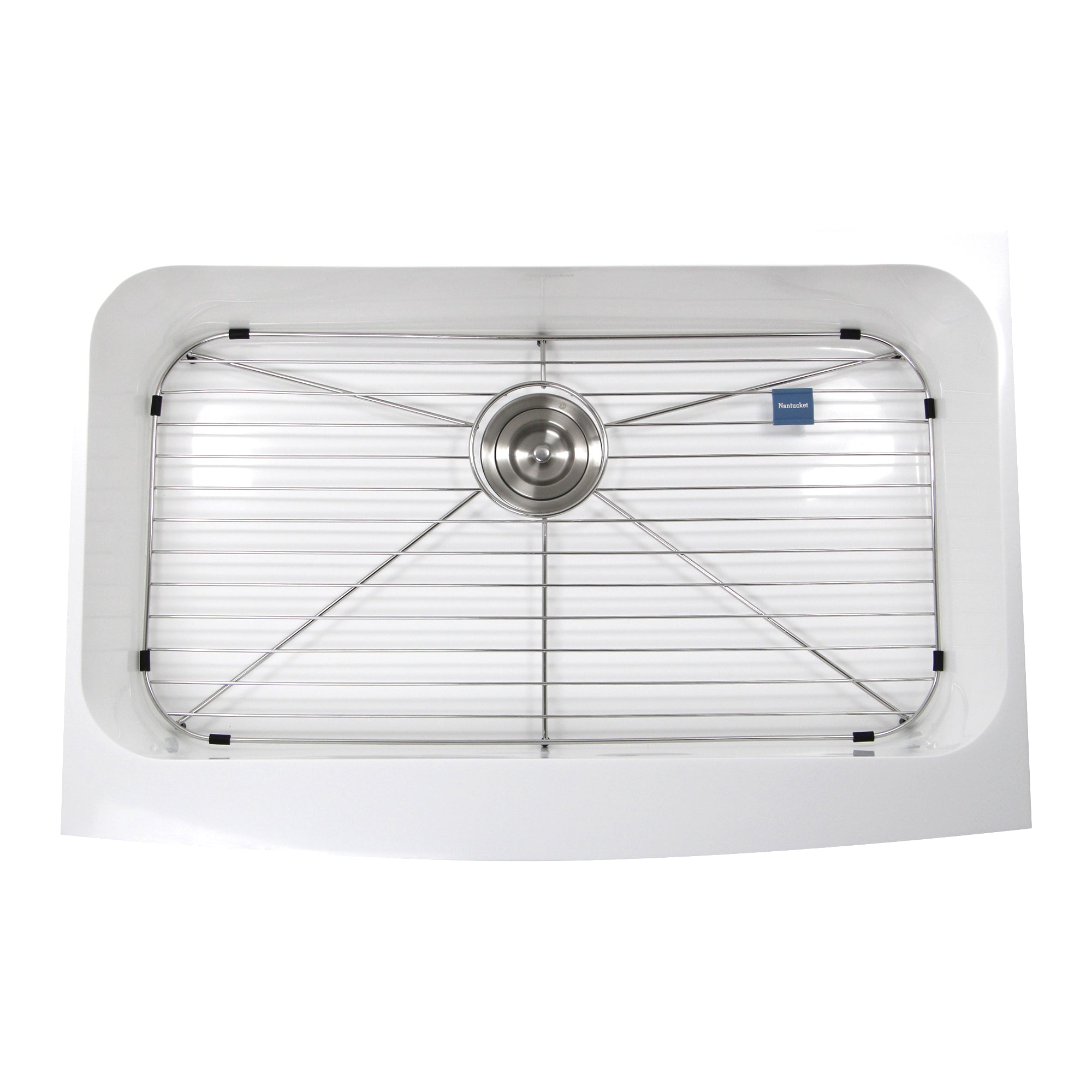 Nantucket Sinks Glacierstone 31" Retrofit Farmhouse Sink, White, NS-GSEZA32S - The Sink Boutique