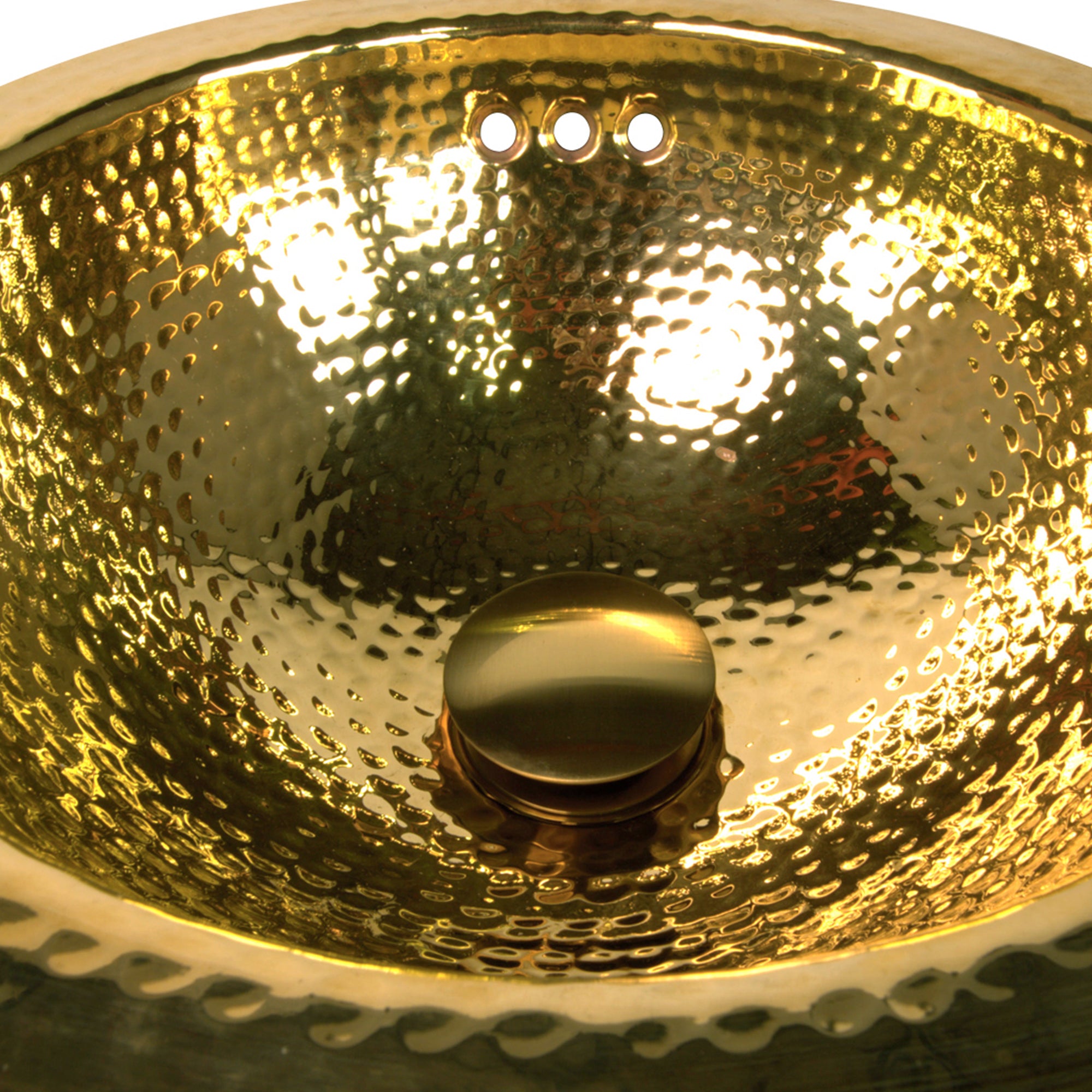 Nantucket Sinks' Brushed Gold Finish Umbrella Drain With Overflow NS-UDBG-OF