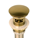 Nantucket Sinks' Brushed Gold Finish Umbrella Drain With Overflow NS-UDBG-OF