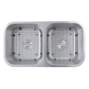 Alternate Image for Nantucket Sinks Sconset 33" Stainless Steel Kitchen Sink, 16 Gauge, 50/50 Double Bowl, NS10i-16