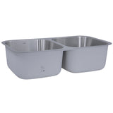 Nantucket Sinks Sconset 33" Stainless Steel Kitchen Sink, 50/50 Double Bowl, NS10i-16 - The Sink Boutique