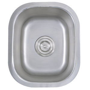 Alternate Image for Nantucket Sinks Quidnet 15" Rectangle 304 Stainless Steel Bar/Prep Sink with Accessories, NS1512
