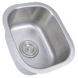 Nantucket Sinks Quidnet 15" Rectangle 304 Stainless Steel Bar/Prep Sink with Accessories, NS1512