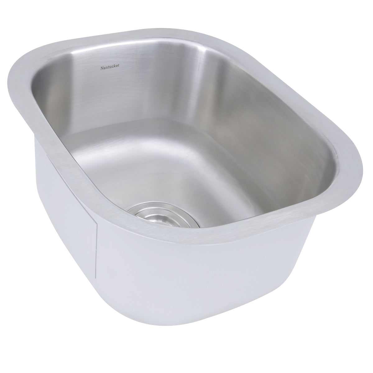 Nantucket Sinks Quidnet 15" Rectangle 304 Stainless Steel Bar/Prep Sink with Accessories, NS1512