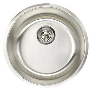Alternate Image for Nantucket Sinks Quidnet 18" Round 304 Stainless Steel Bar/Prep Sink with Accessories, NS37