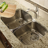 Nantucket Sinks Sconset 32" Stainless Steel Kitchen Sink, 60/40 Double Bowl, NS503-16-CB - The Sink Boutique