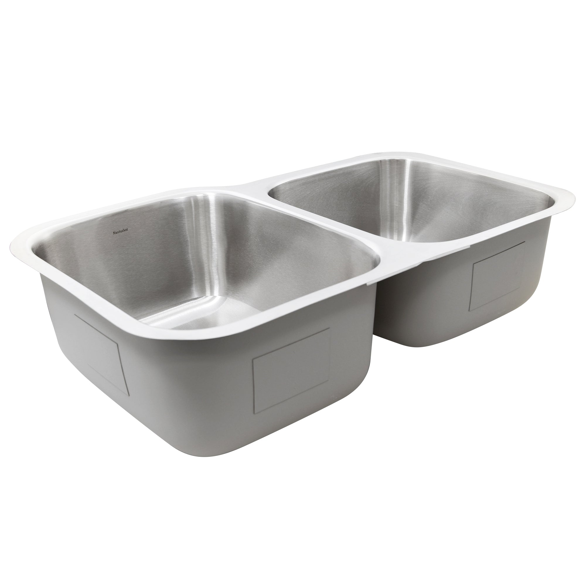 Nantucket Sinks Quidnet 32" Stainless Steel Kitchen Sink, 60/40 Double Bowl, NS6040-18 - The Sink Boutique