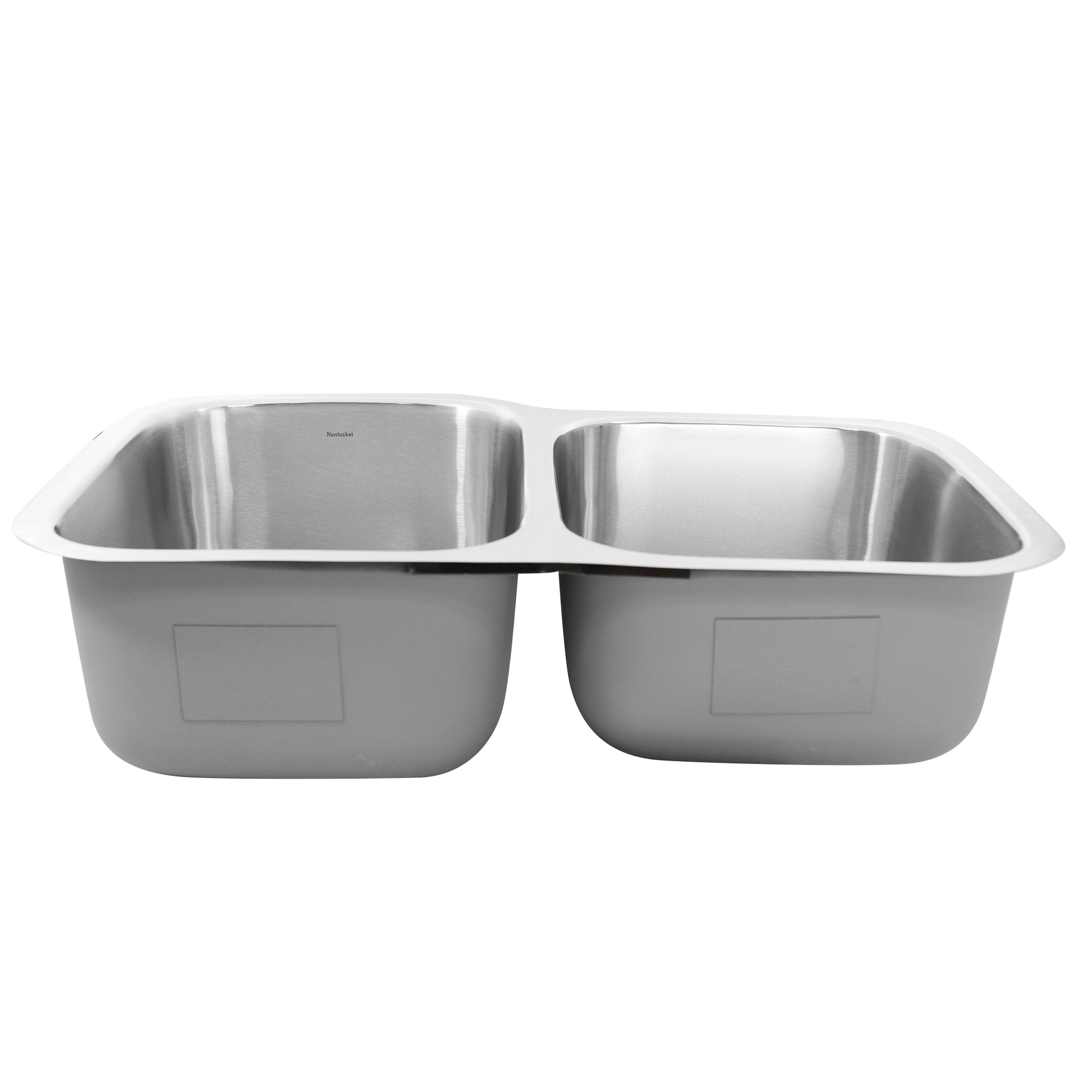 Nantucket Sinks Quidnet 32" Stainless Steel Kitchen Sink, 60/40 Double Bowl, NS6040-18 - The Sink Boutique