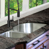 Nantucket Sinks Sconset 33" Stainless Steel Kitchen Sink, 70/30 Double Bowl, NS7030-R-16 - The Sink Boutique