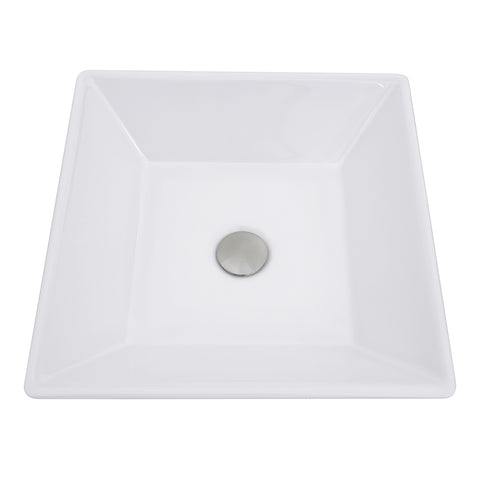 Nantucket Sinks Brant Point 16" Ceramic Bathroom Sink, White, NSV109