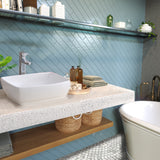 Nantucket Sinks Brant Point 18.75" x 13.25" x 5.5" Rectangular Drop In/Topmount Ceramic - Vitreous China Bathroom Sink, White, NSV1913
