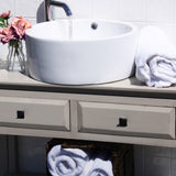 Nantucket Sinks Brant Point 17" Ceramic Bathroom Sink, White, NSV213 - The Sink Boutique