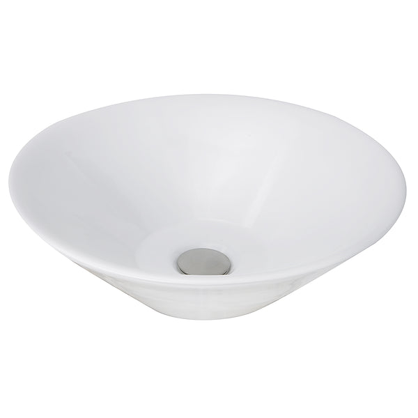 Nantucket Sinks Brant Point 17" Ceramic Bathroom Sink, White, NSV222