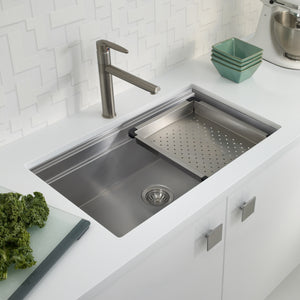 Alternate Image for Houzer Novus 32" Stainless Steel Undermount Kitchen Sink, 18 Gauge, NVS-5200