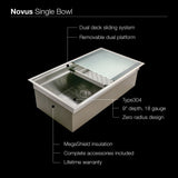 Houzer 32" Stainless Steel Undermount Large Single Bowl Kitchen Sink, NVS-5200 - The Sink Boutique