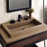 Native Trails 36" NativeStone Vanity Top in Earth- Trough with Single or No Faucet Hole, NSV36-ET