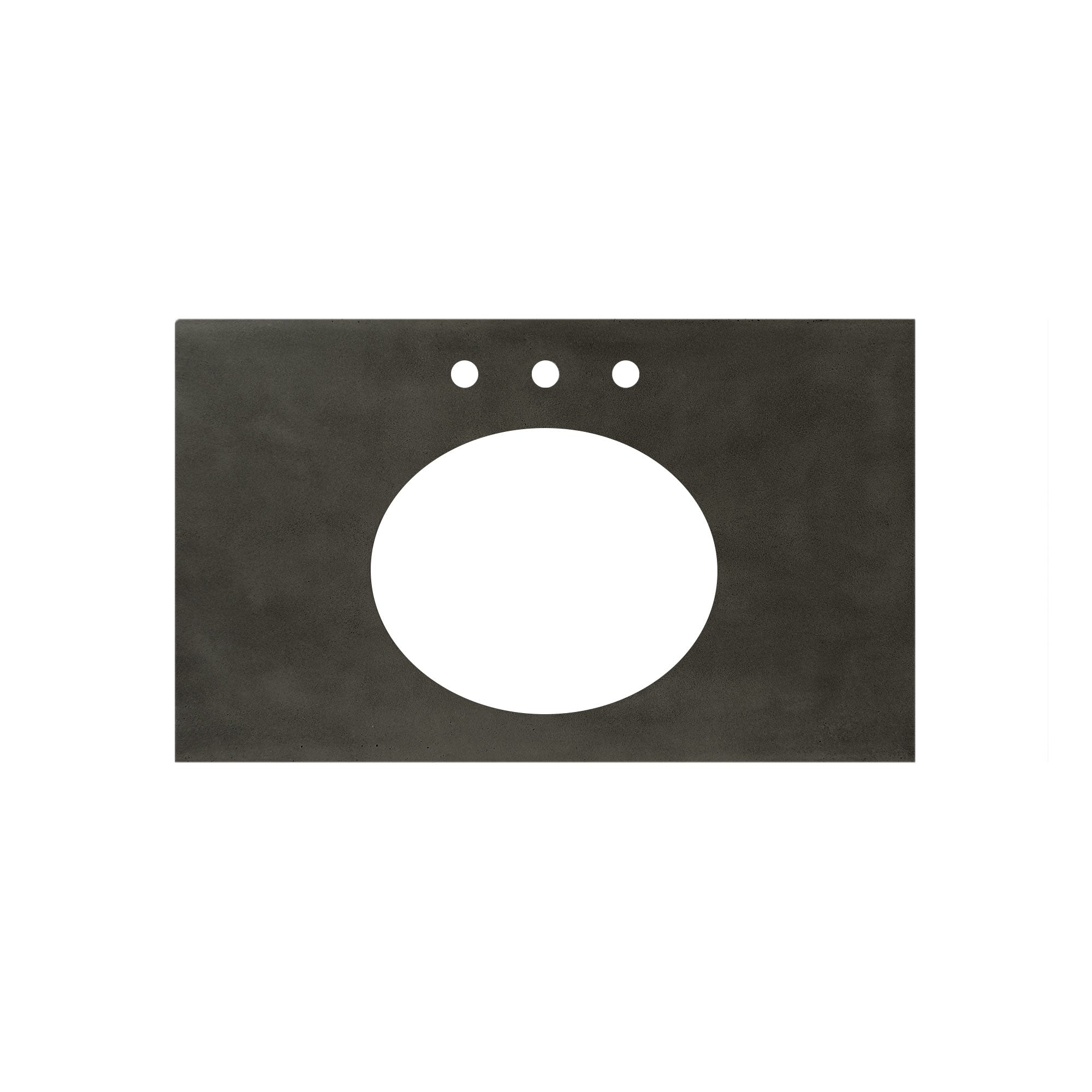 Native Trails 36" NativeStone Vanity Top in Slate- Oval with 8" Widespread Cutout, NSV36-SO