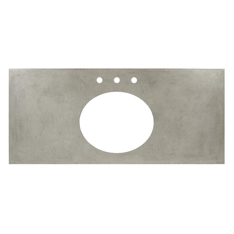 Native Trails 48" NativeStone Vanity Top in Ash- Oval with 8" Widespread Cutout, NSV48-AO